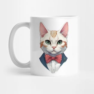 Fancy Cat with Bowtie no.6 Mug